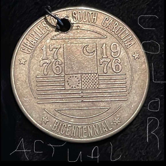 Bicentennial Coin Pendant - Charleston South Carolina Bicentennial 1776 1976 - Picture 3 of 6